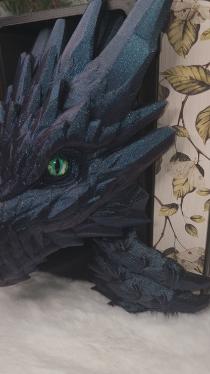 Dragon Book Nook Drachen Buchnische Crystaldragon / Kristalldrache